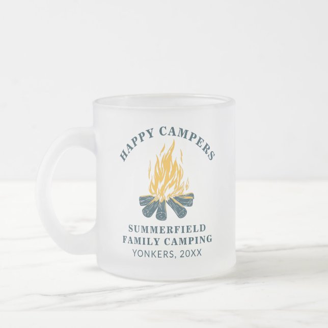 Familjematchning av RV Resa Lycklig Campers Mamma Frostad Glasmugg (Vänster)