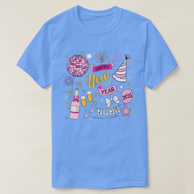 Familjematchning för 2025 års Gott nytt år-Kväll-d T Shirt (Design framsida)