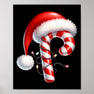 Familjematchning för Ljus Santa Hat-familjen i can Poster