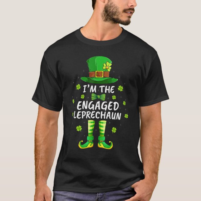 Familjematchning I är det engagerade Leprechaun St T Shirt (Framsida)