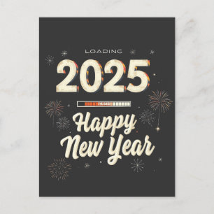 Familjematchning i Gott nytt år 2025 Vykort