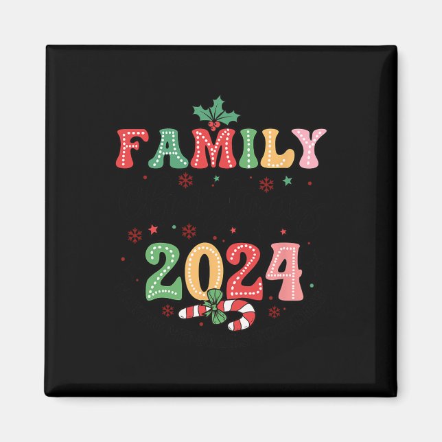 Familjematchning i julklapp Julafton Skapar 2024-m Magnet (Framsidan)