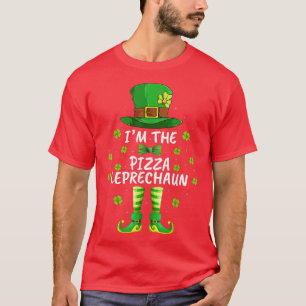 Familjematchning Jag är Pizza Leprechaun St Patric T Shirt