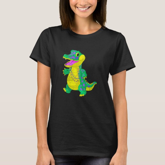 Familjematchning Madri Gras Alligator Festival Car T Shirt (Framsida)