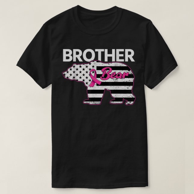 Familjematchning med brother Bear Breast Cancer Aw T Shirt (Design framsida)