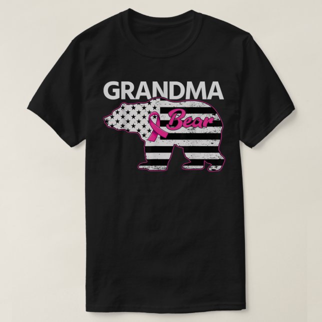 Familjematchning med Grandma Bear Cancer Awa T Shirt (Design framsida)