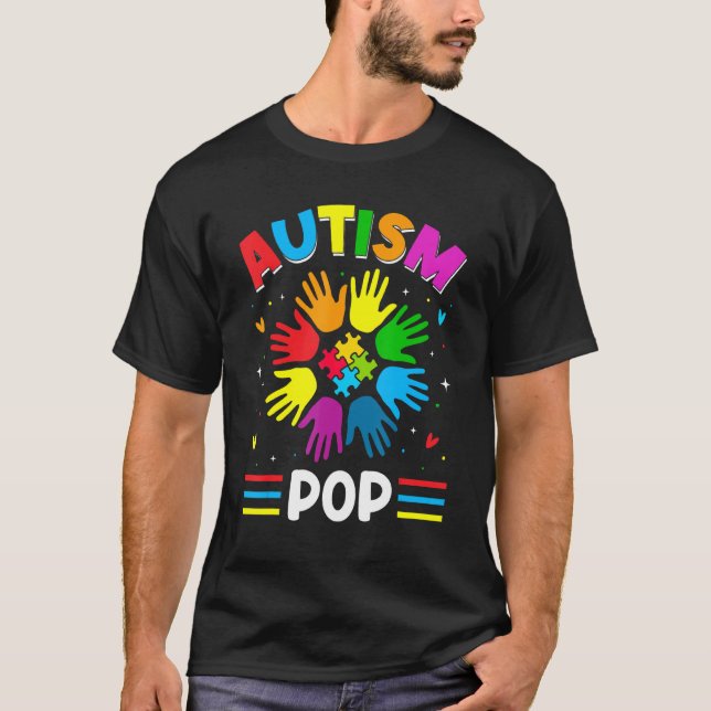Familjematchning mellan Autism Pop Kärlek Autism A T Shirt (Framsida)