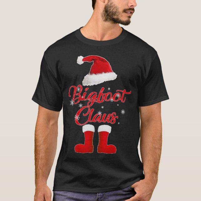 Familjematchning mellan BIGfoot claus christmas T Shirt (Framsida)