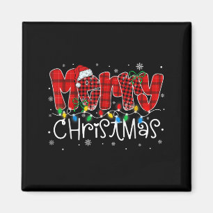 Familjematchning mellan god jul Ljus Santa Hat Jul Magnet