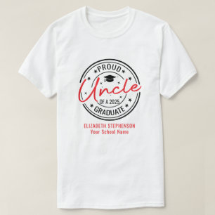 Familjematchning mellan student, stolt farbror t shirt