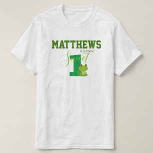 Familjematchningsenhet Frog 1:a födelsedag party T Shirt