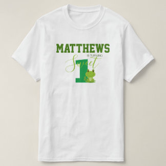 Familjematchningsenhet Frog 1:a födelsedag party T Shirt