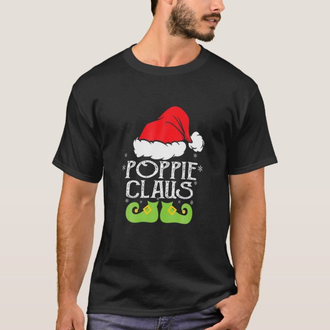 Familjemedlemmar till Poppie Jultomten Matching Pa T Shirt (Framsida)