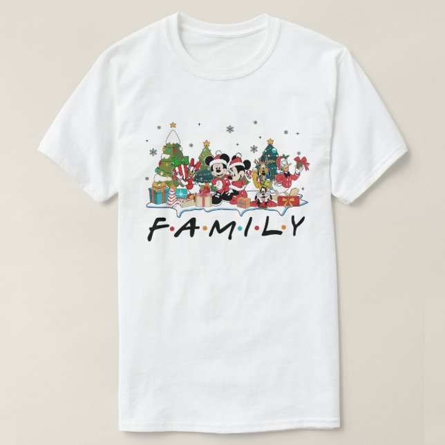 Familjemickey och vän christmas t shirt (Design framsida)