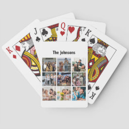 Familjemin 9 Foto Rutnät Personlig Collage Casinokort