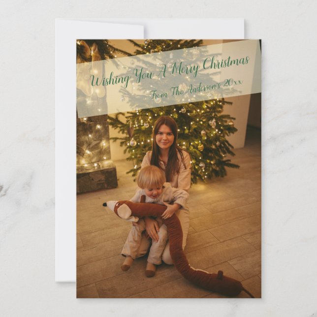 Familjeminimalistisk foto  julkort (Framsida)