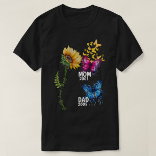 Familjeminne Solros & Fjäril Akvarell T Shirt