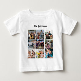 Familjeminnen 9 Foto Grid Personlig Collage T Shirt