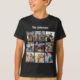 Familjeminnen 9 Foto Grid Personlig kollage T Shirt