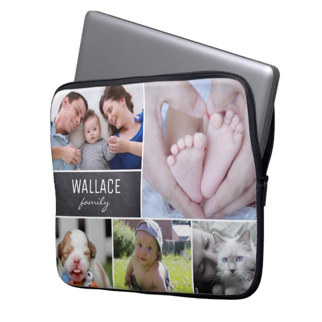 "Familjeminnen" Anpassningsbar Foton bärbar dator  Laptop Fodral (Framsidan Vänster)