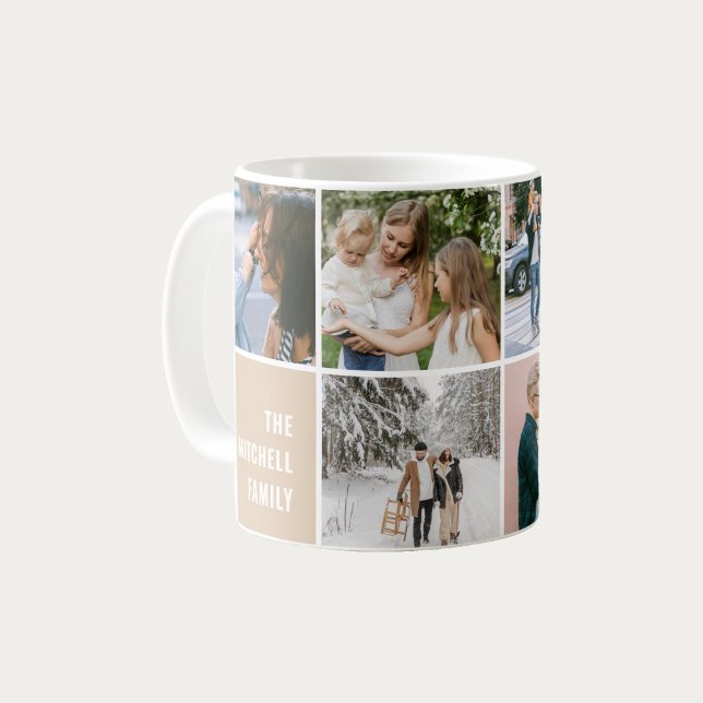 Familjeminnen - enkel fotokollage kaffemugg (Skapare uppladdad)