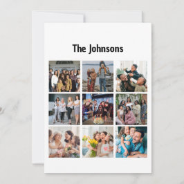 Familjeminnesbilder 9 Fotogallergrid Personlig kol Kort