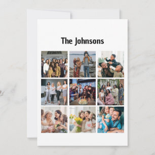 Familjeminnesbilder 9 Fotogallergrid Personlig kol Kort