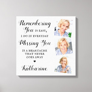 Familjeminnesminne Personlig 3 Foto Canvastryck