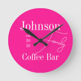 Familjemodern Namn typografi Rund Klocka