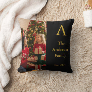 Familjemonogram kudde