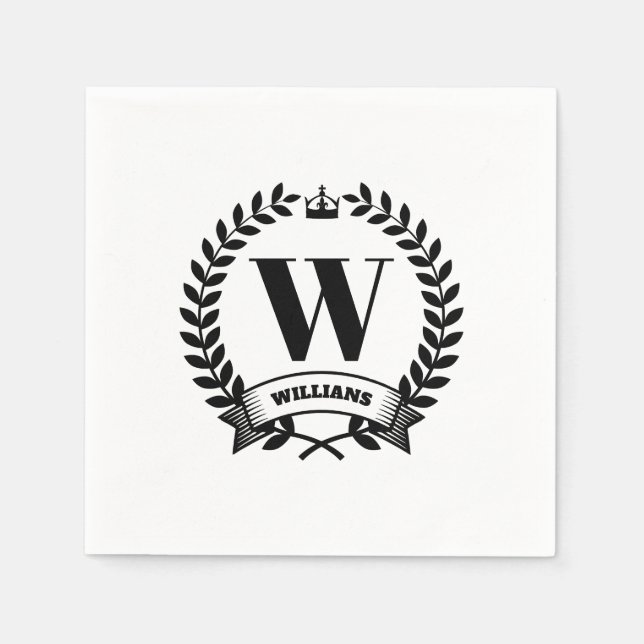 Familjemonogram Pappersservett (Framsidan)