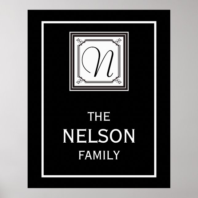 Familjemonogram Poster (Framsidan)