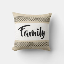 Familjemönstrad tryckt snygg typografi Beige