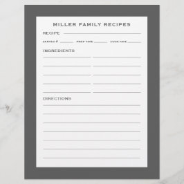 Familjemottagare i Namn infogning | Enkel Grått oc