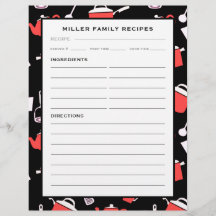 Familjemottagare i Namn infogning | Svart och rött