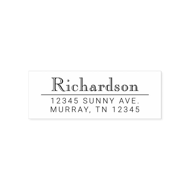 Familjen Adress Self Inking Rubber Frimärke Självfärgande Stämpel (Design)