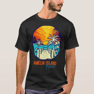 Familjen Amelia Island Beach Sunset Vacation Frien T Shirt