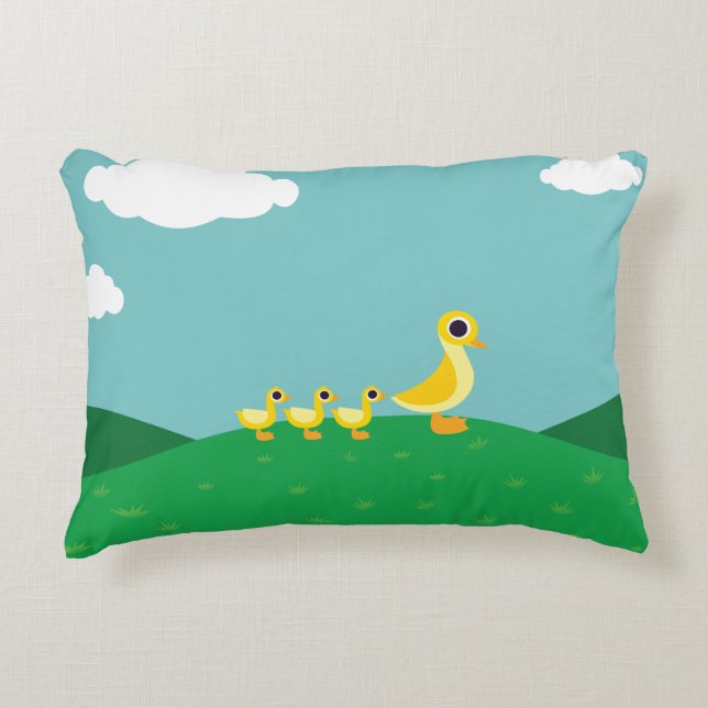 Familjen Anka Prydnadskudde (Framsidan)