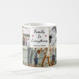 Familjen är allt - Anpassningsbar 5-foto-Personlig Kaffemugg