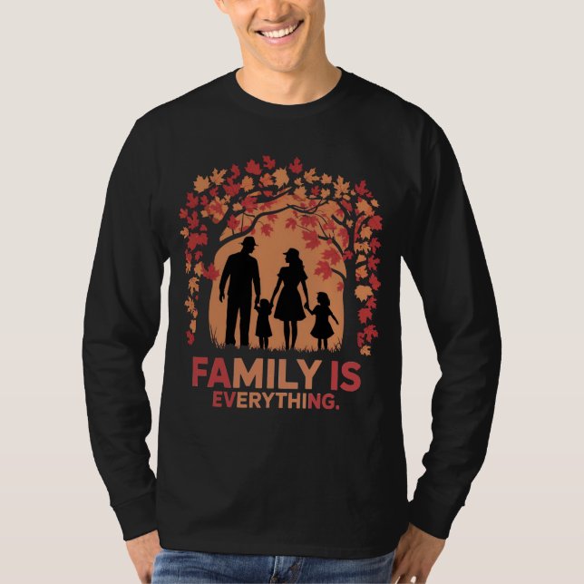 Familjen är allt: Autumn Silhouette T-Shirt (Framsida)