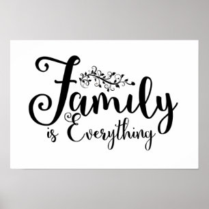 Familjen är allt citationstecknet poster