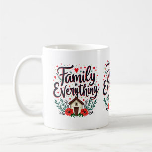 Familjen är Allt Cottagecore Kaffemugg