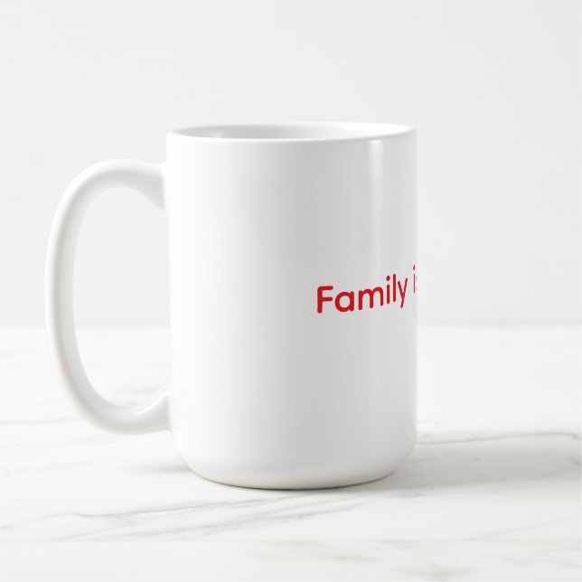 Familjen Är Allt Kuddapåse Kaffemugg (Vänster)