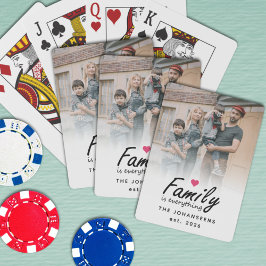 Familjen är allt Modern anpassad foto Casinokort