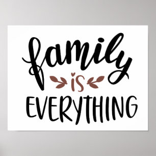 Familjen är allt poster