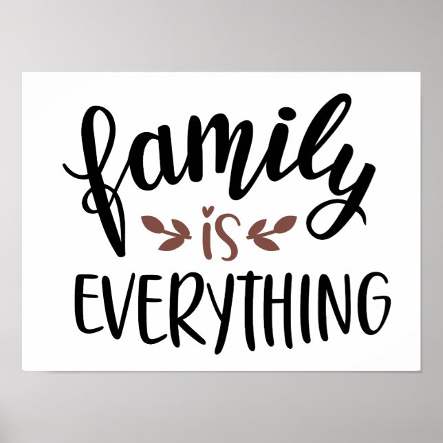 Familjen är allt poster (Framsidan)