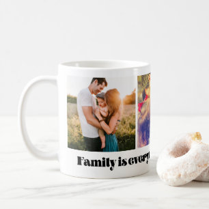 Familjen är allt sött fotokollage kaffemugg