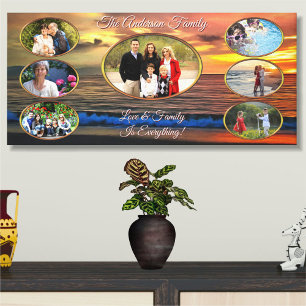 Familjen är Allt Sunset 1577 Canvas Art Print