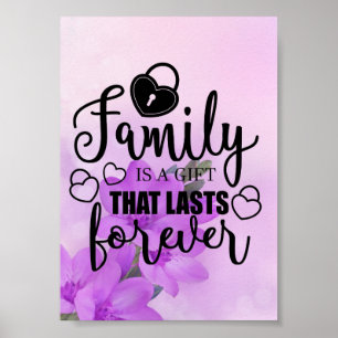 Familjen är en gåva som varar för alltid - Poster