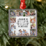 Familjen är en gift 10 Photo Collage Julgransprydnad Metall<br><div class="desc">Modern fotokönskaraktär ornament</div>
